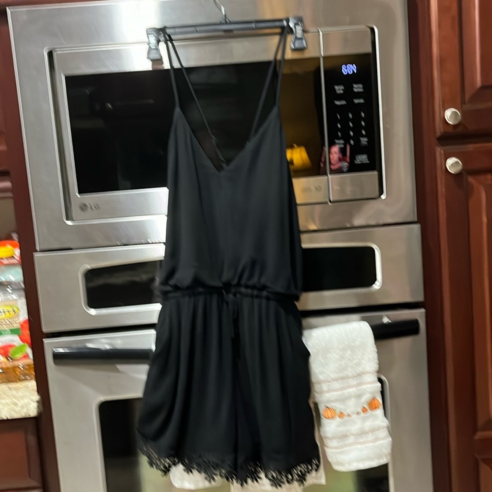 Shinestar black sleeves romper
